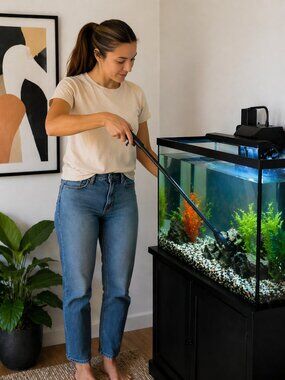 “27" Aquarium Reptile Feeding Tongs Long Handle Fish Tank Grabber Tool Cleaning